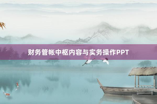 财务管帐中枢内容与实务操作PPT
